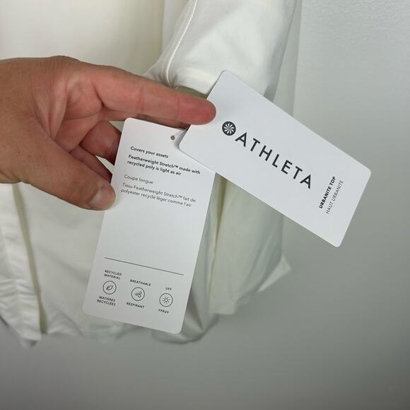 NEW Athleta Urbanite Top Blouse Ivory White Women’s Plus Size 3X Career - Picture 7 of 11